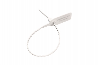 Оптима номерная пластиковая пломба белый цвет 10000 шт. с брендированием5888