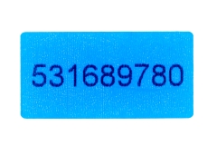 Наклейка-пломба Терра 10х20 мм синий цвет 1000 шт.